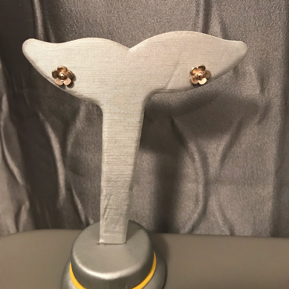 Handmade Sterling silver flower earrings